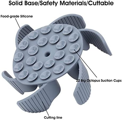 Keegud Slow Feeder Dog Bowls Insert [Octopus Suction Cups] Super Firm Slow Eating Dog Bowl [Cuttable] for Large Breed and Medium Size Dog Compatible with Regular and Elevated Dog Bowls (Flower) - Image 3