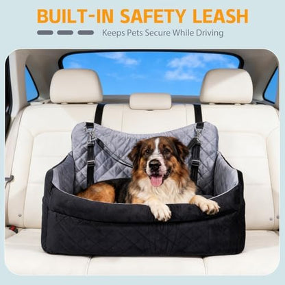 Large Dog Car Seat Booster for Medium Dogs Up to 55 lbs, Washable Cover - Image 4