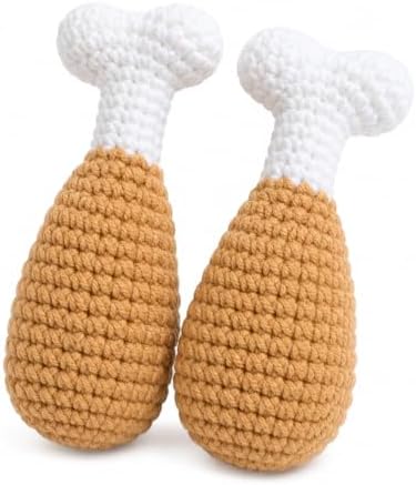 Handmade Crochet Catnip Cat Toy, Chew Toy with Crinkle Sound, 2 Pack by Unknown