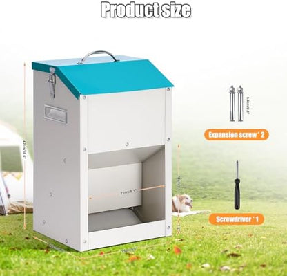 PKNYBZN Automatic Dog & Cat Feeder, 14L Outdoor Gravity Dog Feeder Use - Image 7