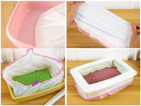 37'' x 18'' Cat Litter Box Liners Large Jumbo 20 Count Drawstring Cat Litter Bags 2 MIL Extra Thick Litter Pan Liners for Large Giant Litter Boxes (20 Count) - Image 7