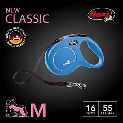 FLEXI® Classic Tape Retractable Dog Leash, Medium, 16 ft - Blue - Image 2