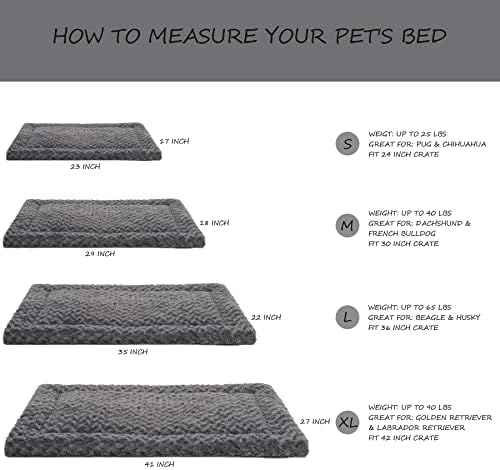 Exsnugy Washable Dog Bed Mat Medium Size Fluffy Pet Crate Pad 30x19 - Image 6