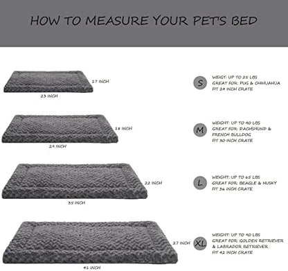 Exsnugy Washable Dog Bed Mat Medium Size Fluffy Pet Crate Pad 30x19 - Image 6