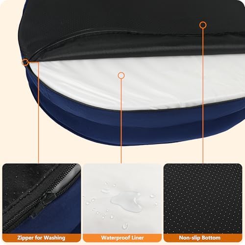 Dwanton Orthopedic Waterproof X-Large Dog Bed Sofa, Gel Memory Foam, 45" - Image 6