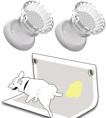 IFNOW Dog Pee Pad Holder 2 Pieces Training Pad Magnetic Holder with Easy-Lifted Handles Strong Magnets for Most Flat Surfaces Easy Cleanup for Leg Lifting Dogs (White) by IFNOW