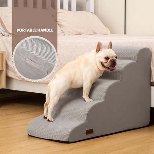 Aodisman Dog Stairs for High Bed,5-Step Pet Ramp for Small Dogs and Cats - Image 2