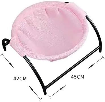 JUNSPOW Cat Bed Sleeping Cat Hammock, 16.9in x 16.9in x 9.5in, Pink - Image 4