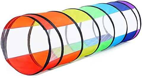 Moncoland Kids Play Tunnel Tent for Toddlers, Colorful Pop Up Crawl Toy Baby Children or Dog Cat with Breathable Mesh, Collapsible Gift Boy Girl Indoor Outdoor Games by Moncoland