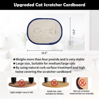 [Upgraded Version] Pehum Anti Fall Down Cat Arch Self Groomer and Massaging Brush for Indoor Cats,Cat Scratching Pads,Cat Toys (M: Brush Height：13.4") - Image 4
