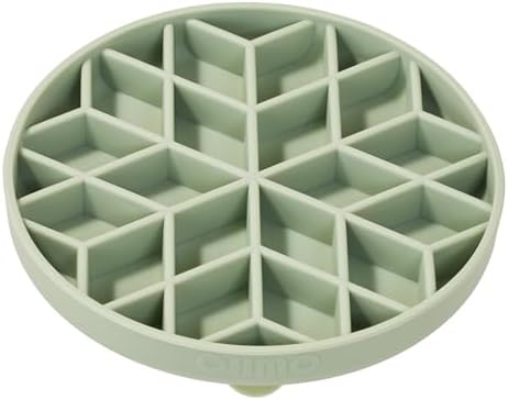 OHMO Slow Feeder Dog Bowl, 5.9" Lick Mat for Dogs, Diamond, Sage Green by OHMO