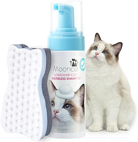 Mooncat Long Hair Cat Shampoo & Grooming Brush Set — Waterless, No Rinse by Mooncat