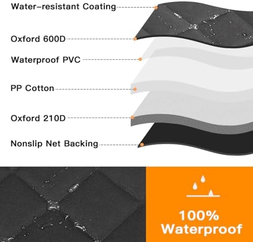 Kytely Dog Car Seat Cover Back Seat XL, Waterproof Hammock for Car & SUV - Image 4