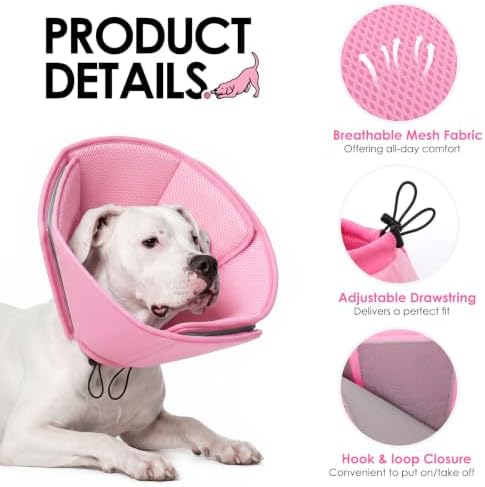 AOFITEE Soft Dog Cone, Adjustable Cones for Dogs After Surgery - Image 4