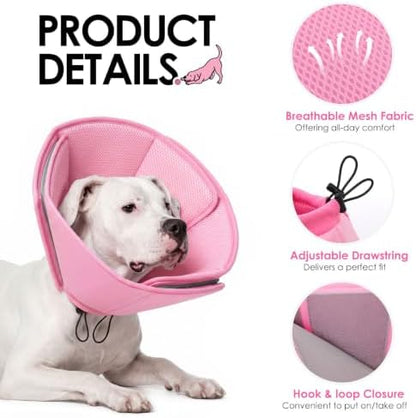 AOFITEE Soft Dog Cone, Adjustable Cones for Dogs After Surgery - Image 4