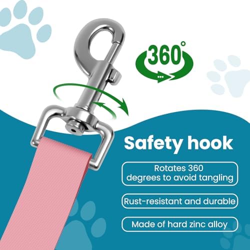 Adjustable pet cat and Dog car seat Belt The Lanyard is Flexible and Adjustable from 20 to 33 inches(Pink + Purple) - Image 4