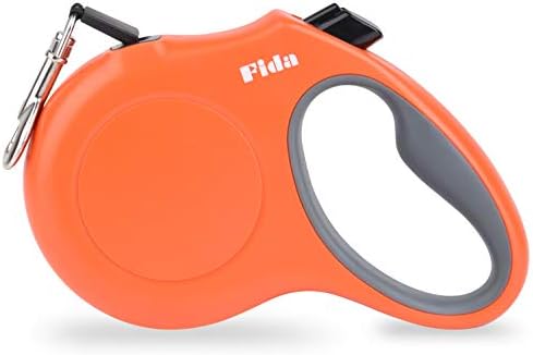 Fida Retractable Dog Leash, 16ft Heavy Duty Pet Walking Leash for Small Dog or Cat up to 26 lbs, Tangle Free. One-Hand Brake (Small,Orange) by Fida