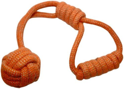TugBud Dog Toy – 18" Organic Hemp Rope Toy for Fetch and Tug Play