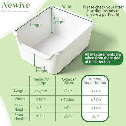 NewKe 6PCS Elastic Litter Box Liners for Catit Jumbo Hooded Cat Litter Pan - Image 3