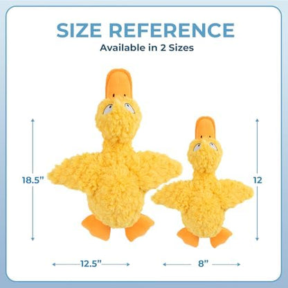 Best Pet Supplies Squeaky Plush Dog Toy - Ducky Doodle, Medium - Image 5