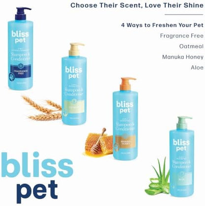 Bliss Pet Oatmeal Dog Shampoo Conditioner and Detangler, 17 Fl Oz - Image 7