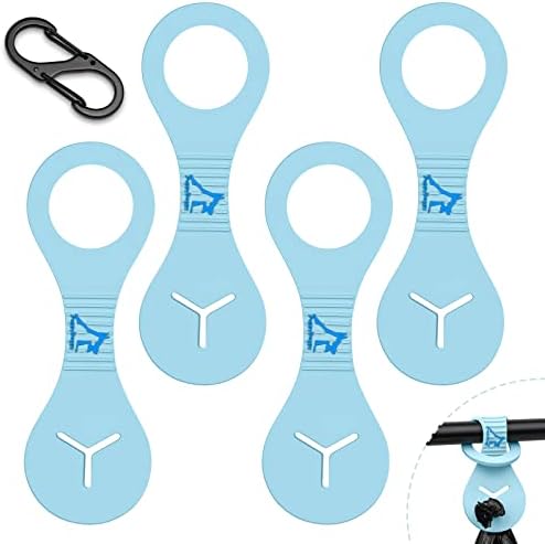 Dog Poop Bag Holder for Leash Waste Bag Carrier Dog Poop Bag Dispenser for Walking Running Bicycle Accessory 4 pieces (Blue) by PuppyDoggy