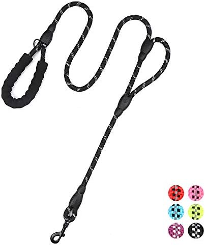 Plutus Pet Rope Dog Leash with Double Handles, 6 FT Long, Reflective by PLUTUSPET