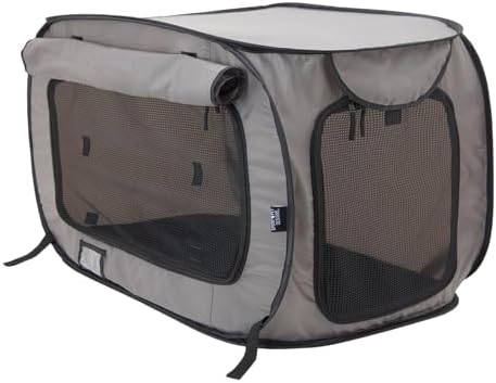 SportPet Designs Large Pop Open Kennel, Portable Cat Cage Kennel, Waterproof Pet bed, Carrier Collection - Image 2