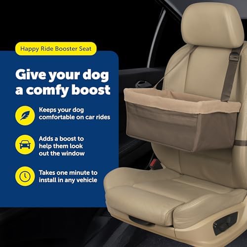 PetSafe Happy Ride Dog Booster Seat, Brown, Up to 18 lb - Image 3