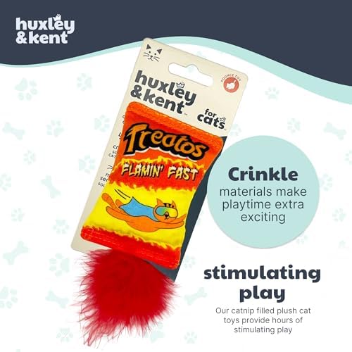 Huxley & Kent Plush Crinkle Catnip Cat Toy, Treatos Snacks - Image 7