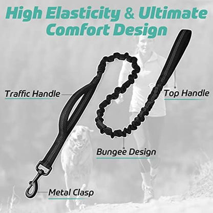 rabbitgoo Tactical Dog Leash, Heavy Duty Training Bungee Lead - Image 4