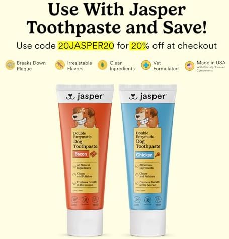 Jasper Dog Toothbrush, 360° Finger Toothbrush for Dogs & Cats, Neon 4-Pack - Image 2