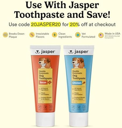 Jasper Dog Toothbrush, 360° Finger Toothbrush for Dogs & Cats, Neon 4-Pack - Image 2