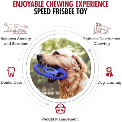 SuperChewer Tough Tug-of-War Flying Disc Toy | Lifetime Replacement | Strong Natural Rubber | Great Tug Disc Fetch Toy for Dogs | Ultra Durable Chew Toys for Aggressive Chewers | For All Breeds - Image 2