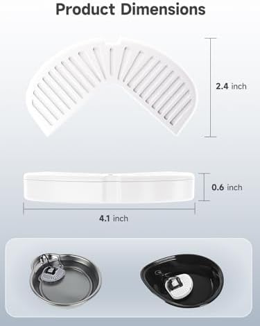 6 Pack L-Shaped Replacement Filters for Pioneer Big Max & Raindrop Cat & Dog Water Fountains, Stainless Steel & Ceramic Versions, Activated Carbon Filtration, Easy-to-Change, BPA-Free - Image 4