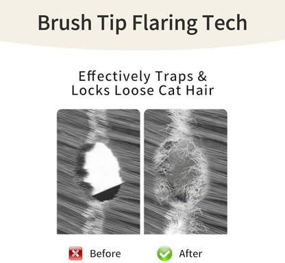 Pet Door Brush for Cat Door and Indoor Door Frame, Self Cleaning Hair Catcher, Gentle Grooming Grey, Plastic and Nylon Bristles (2) - Image 3