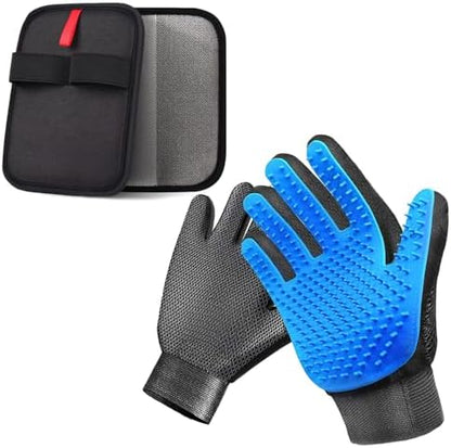 NVNAN 2-in-1 Pet Grooming Glove and Fabric Hair Remover by NVNAN
