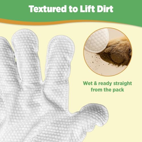 Wondurdog Pet Glove Wipes for Dogs and Cats, No Rinse Grooming, 6 Count - Image 4