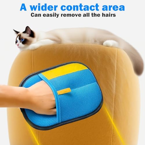 2 Pcs Electrostatic Pet Hair Removal Gloves for Dogs & Cats - Image 4