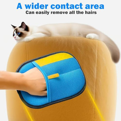 2 Pcs Electrostatic Pet Hair Removal Gloves for Dogs & Cats - Image 4