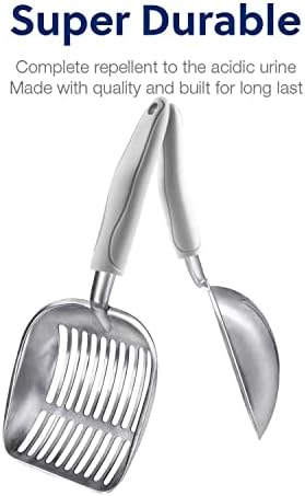 WePet Cat Litter Scoop, Aluminum Alloy Sifter, Kitty Metal Scooper, Deep Shovel, Long Handle, Poop Sifting, Kitten Pooper Lifter, Durable, Heavy Duty, for Litter Box - Image 5