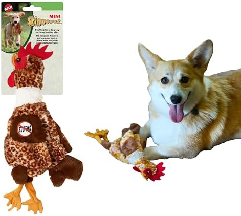SPOT Skinneeez Chicken 13 Inch Stuffing-Free Plush Squeaky Dog Toy – Soft Interactive Chew Toy for Small and Medium Dogs – Mess-Free Play for Light & Moderate Chewers by SPOT