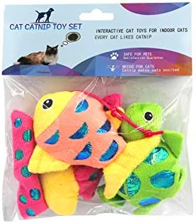 Catnip Toys Crinkle Paper, 3 Pack Cat Toys with Catnip, Cat Chew Toy for Indoor Cats, Fish Turtle Butterfly Catnip Toys by ABETTERLIFEWITHPET