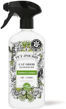 Pet-Pourri Air + Fabric, Cat Odor Home Deodorizer Spray, Bamboo, 16 Fl Oz by %7EPourri