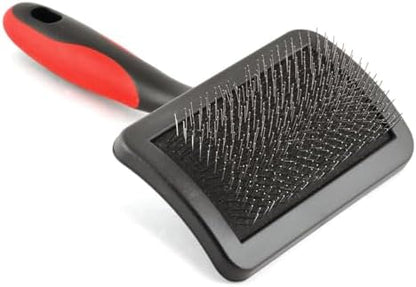 Jeffers Pet Hard Pin Universal Slicker Brush for Dogs, Cats, Horses – Firm Bristles Grooming Tool, Detangling, Tangle Free Coat, Mats, Shedding, Curved Head, Travel Friendly, Easy Storage - Medium - Image 4