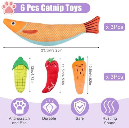 6 Pack Cat Toys, Catnip Toys for Cats, Cat Toys Interactive - Image 2