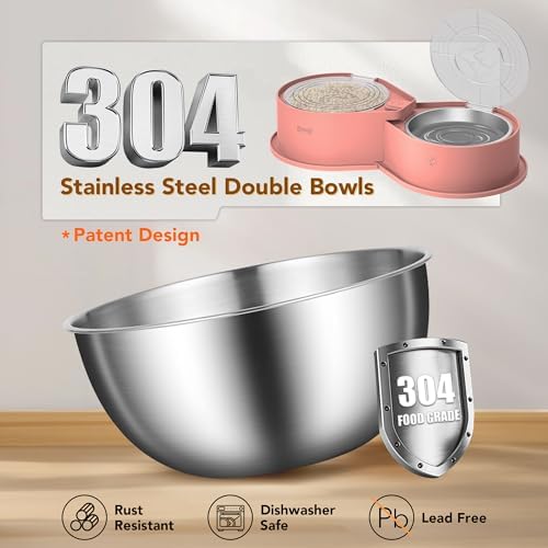 Newget 304 Stainless Steel Dog Bowl Set with Lids, 24oz Foldable Pet Dishes - Image 4