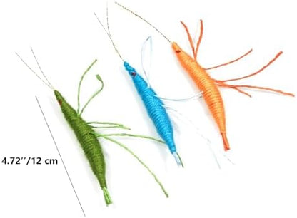 IUHKBH Interactive Cats Toy 3 PCS Shrimp Yarn Chew Toys with Natural Catnip - Image 2