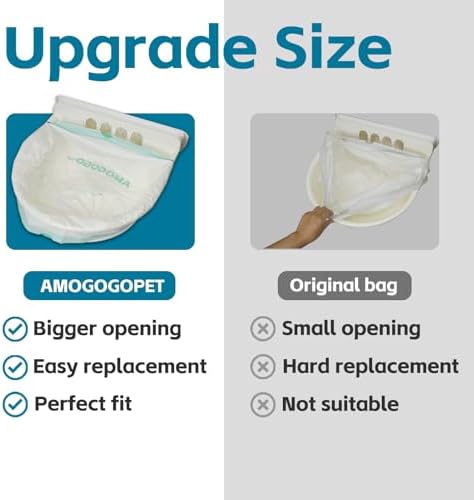 50 Pack Litter Box Bags, Compatible with Self Cleaning Litter Box Scooper Young & ProX & Ultra, Automatic Litter Box Liners, Replacement Trash Bags with Drawstring, 25.59" x 15.75" - Image 3