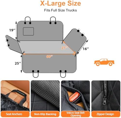 URPOWER XL Dog Seat Cover for Full-Size Truck Back Seat, Waterproof Hammock - Image 6